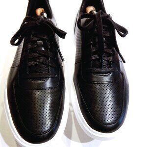 Cole Haan Black Perforated Leather Grand Sneakers in Size 11M
